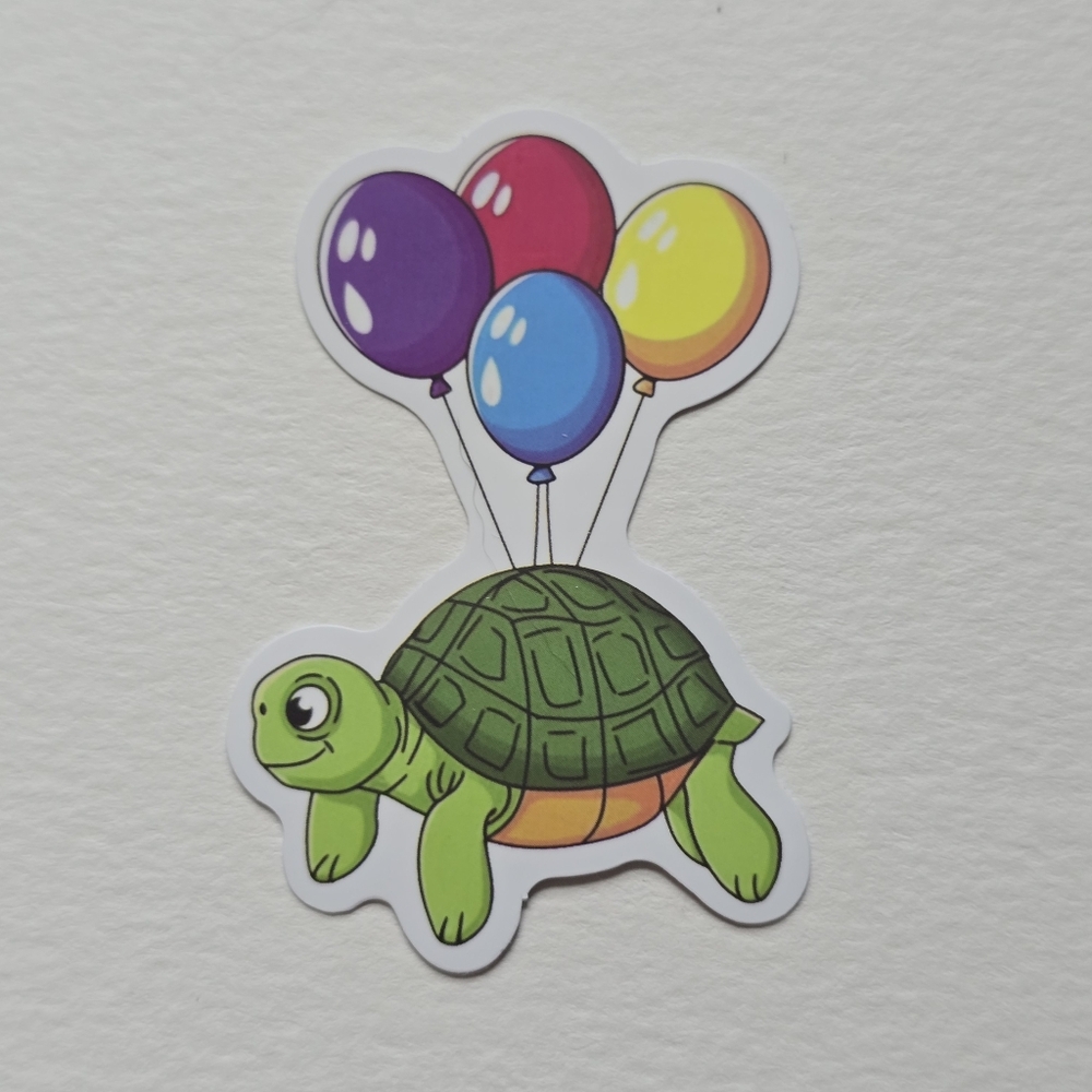 10/$10 Colorful Turtle Balloon Sticker